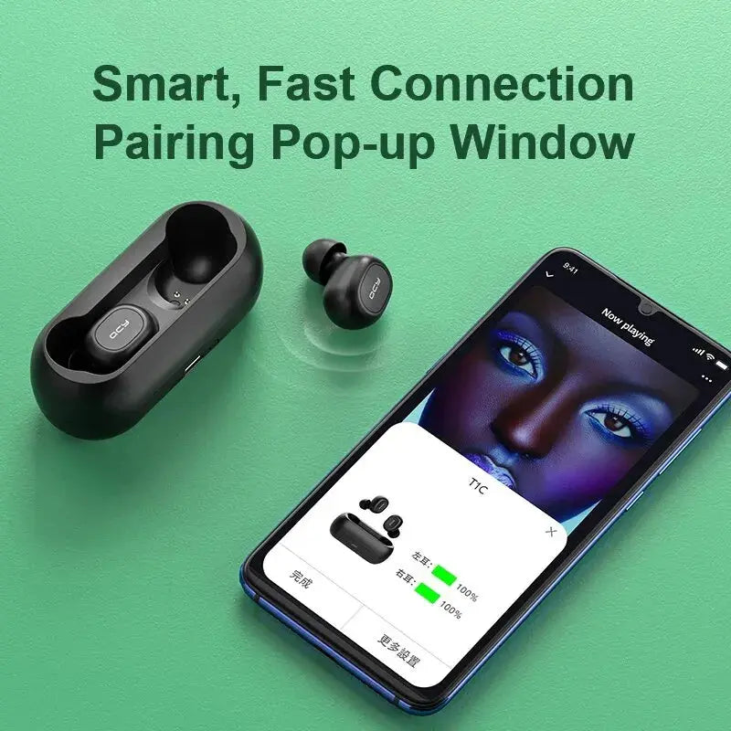True Wireless Earphones 3D Stereo TWS Earbuds with Dual Microphones Bluetooth 5.0 Headset HD Call Hifi Earphones - Raffiniertedinge True Wireless Earphones 3D Stereo TWS Earbuds with Dual Microphones Bluetooth 5.0 Headset HD Call Hifi Earphones - Raffiniertedinge